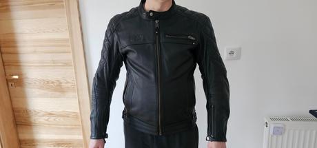 Kožená motorkárska bunda oxford, l