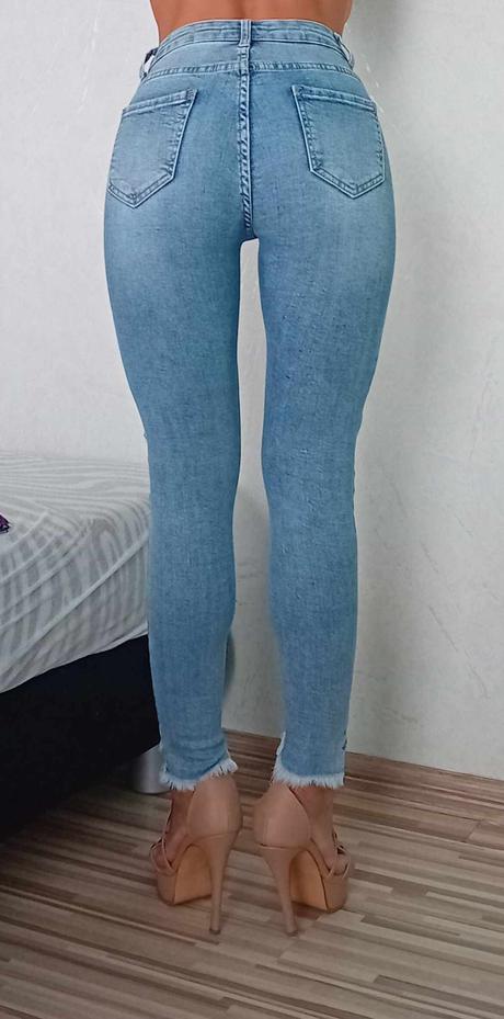 Nové dámske modré rifle m.sara - veľkosť xs, xs