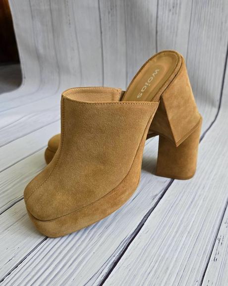 Kožené dreváky, šlapky, wojas,38