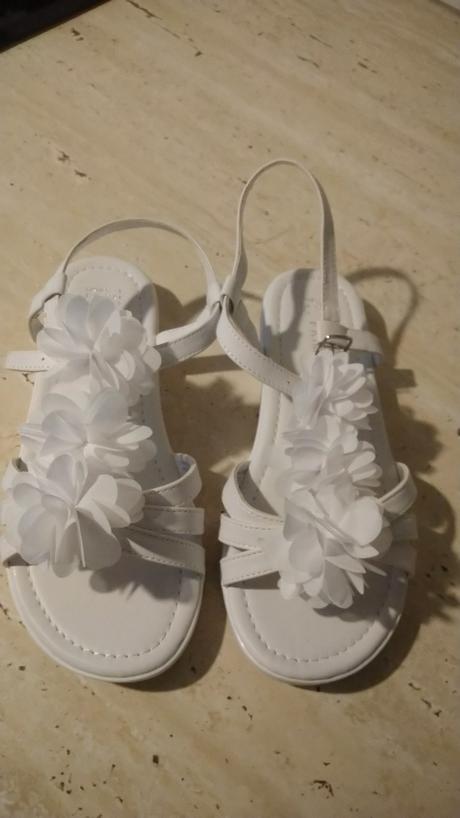Biele dievčenské sandále 33/34 nové, primark,33