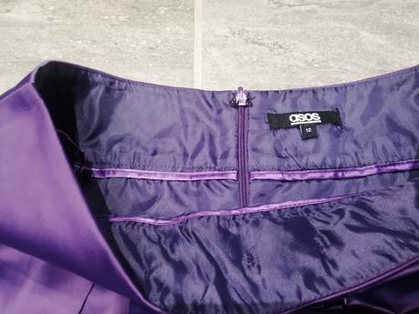 Kvalitná saténová sukňa asos vl, uk12, l