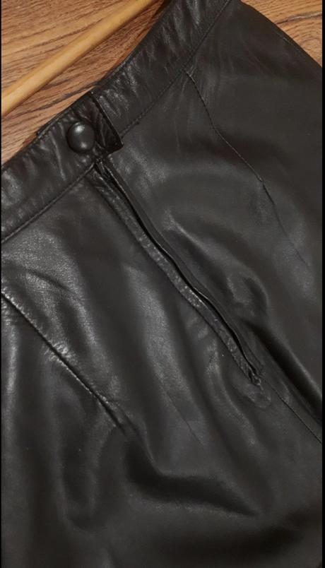 Kožená midi sukňa italia vel 36/38, 38