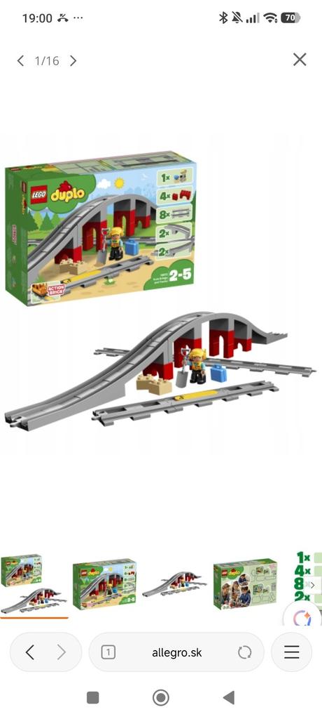 Lego vlacik a kolajnice, 