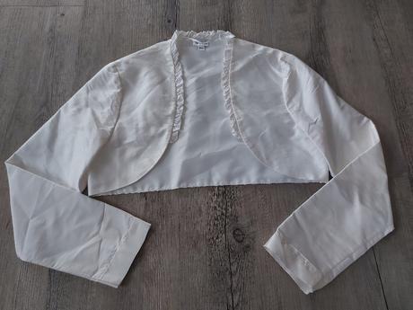 Krémové šaty s bolerkom, 152