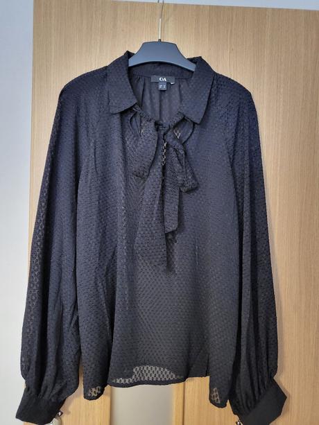 Blúzka s mašľou xs/s, c&a,xs