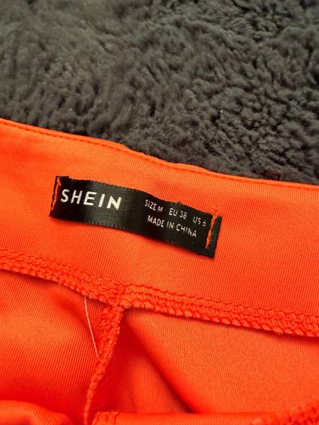 Oranzovy skort kratasy sukna s vysokym pasom, m