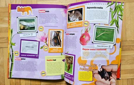 Kniha nálepiek 'rekordy z riše zvierat', billa,