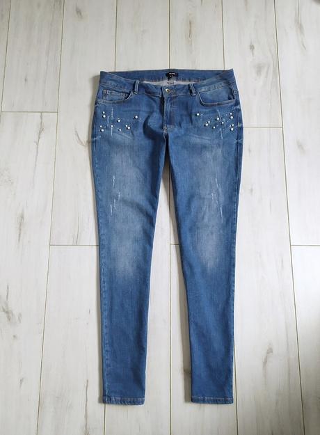 Jeansy s perličkami more&more, 42
