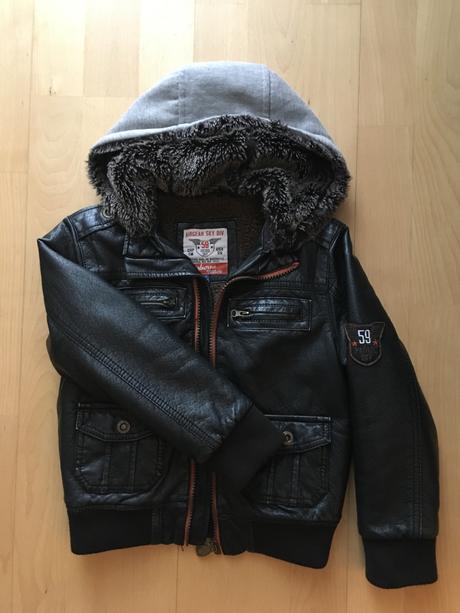 Stylova zateplena kozena bunda na 3-4 roky, 110