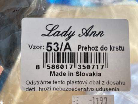 Perinka na krst + prehoz, 