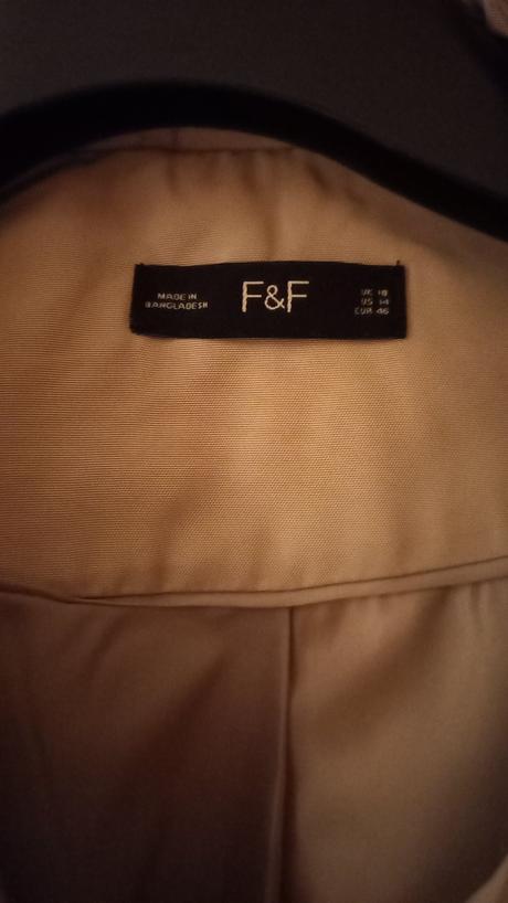 Dámsky prechodný kabát béžový, f&f,46