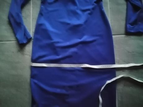 Šaty so zipsom na chrbáte kráľovská modrá, vs-xs, s