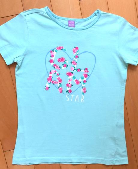 Tričko so srdiečkom a kvetmi, dopodopo,122