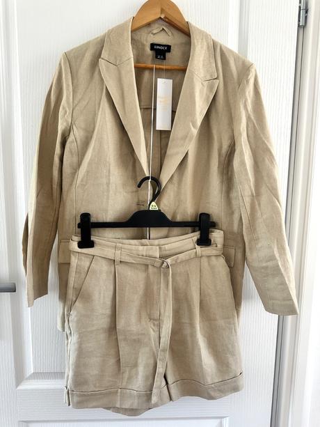 Béžové ľanové šortky, lindex,m