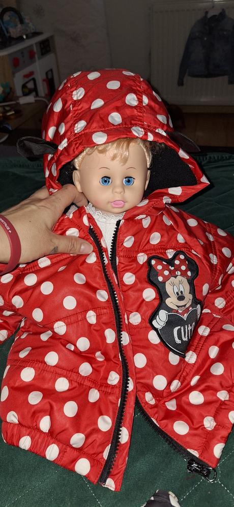Zimné otepľovačky-dupačky a roztomilý miniekabátik, disney,86