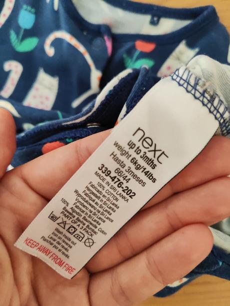 Pyžamko dupačky next, next,62