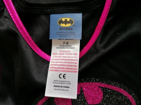 Batgirl exkluzívny komplet kostým veľ.122-128, 