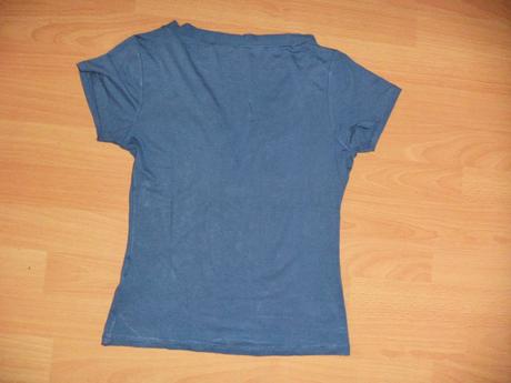 Modre tričko s kratkym rukavom, m