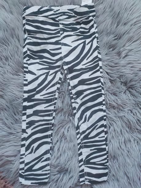 Zebrovane nohavice, h&m,104