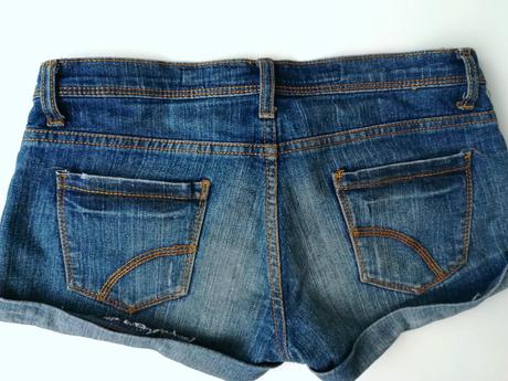 Riflové kraťasy, denim,36