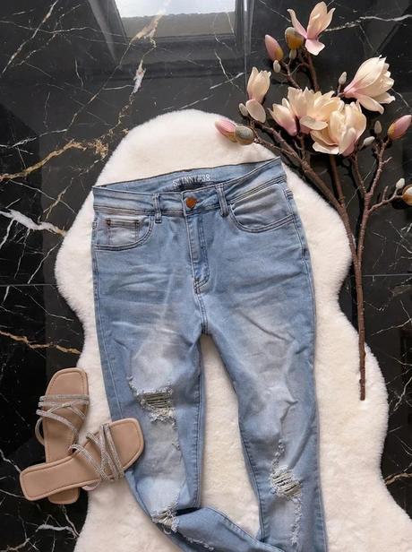 Bledomodré jeansy, reserved,s