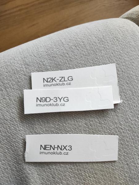 Imunoglukan - kódy  CZ