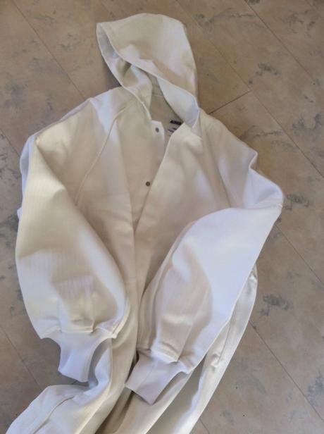 Biely pracovný plášť xxl/xxxl, xxxl