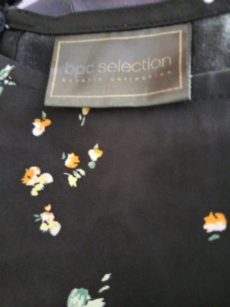 Čierna blúzka s kvietkami, bonprix,5xl