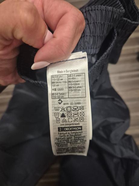Nepremokavé nohavice do dažďa, decathlon,116
