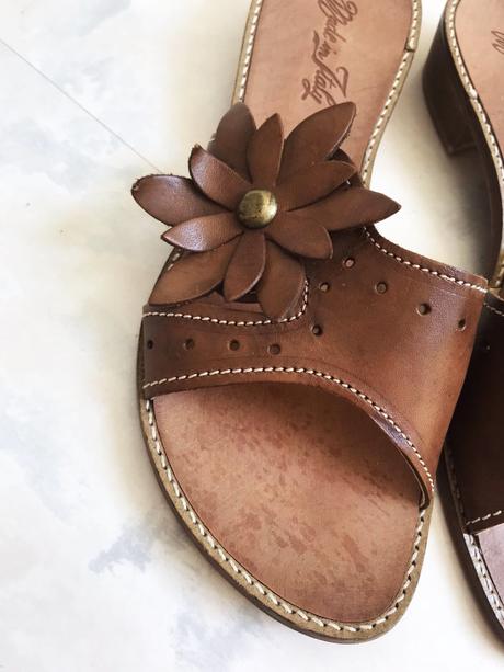 Luxusné celokožené šlapky, 38