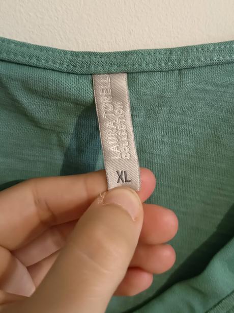 Zelená blúzka s ľanom, nkd,xl