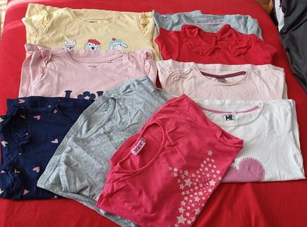 Tricka dlhy rukav 134/140-9kusov, sinsay,134