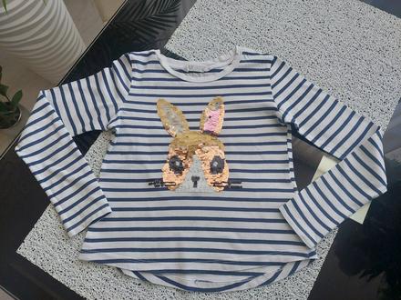 Tričko so zajkom 134/140, h&m,134