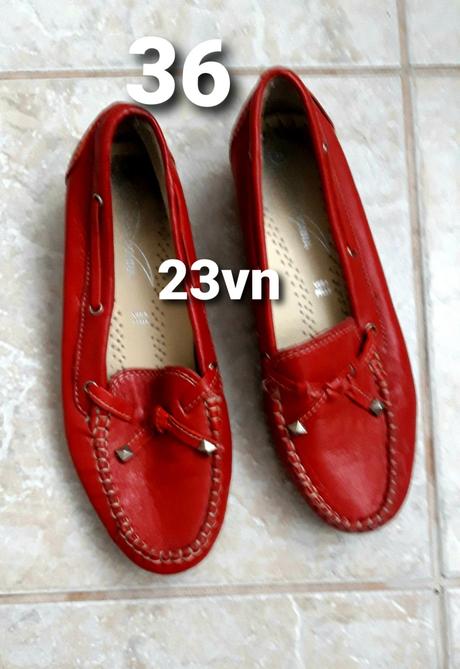 Červene mokasiny  36, donnay,36