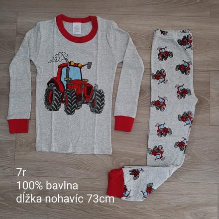 Dvojdielne pyžamo motív auta, traktor 6-7-8r, 116 / 122 / 134