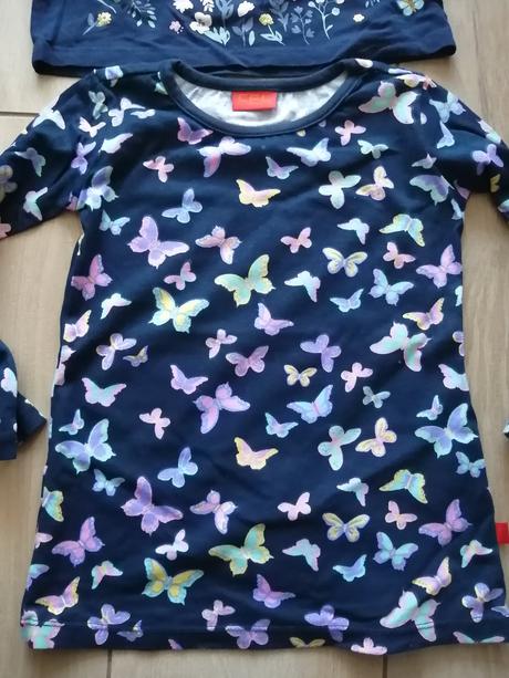 Tmavomodré tričká s dlhým rukávom, h&m,98