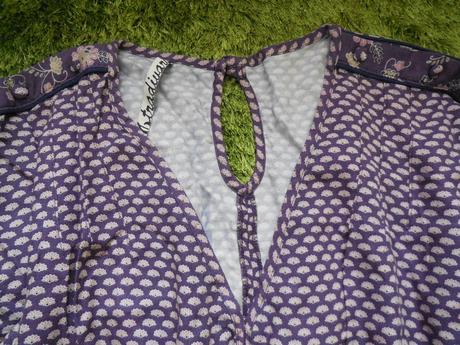 Fialova tunika s 3/4 rukavom, stradivarius,s