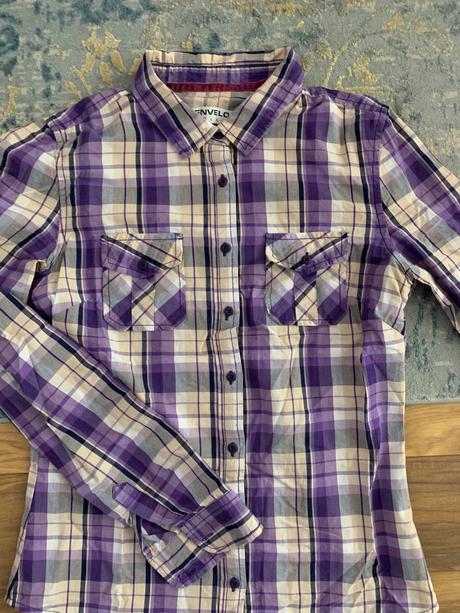 Karovaná košela/fialová, kenvelo,m
