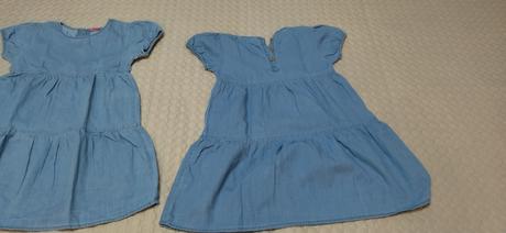 Letné šaty pre dvojičky, lupilu,110