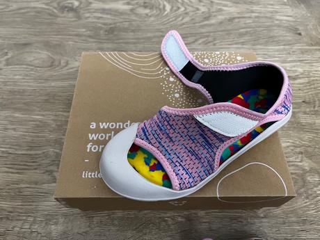 Barefoot sandále na suchý zips, little blue lamb,30