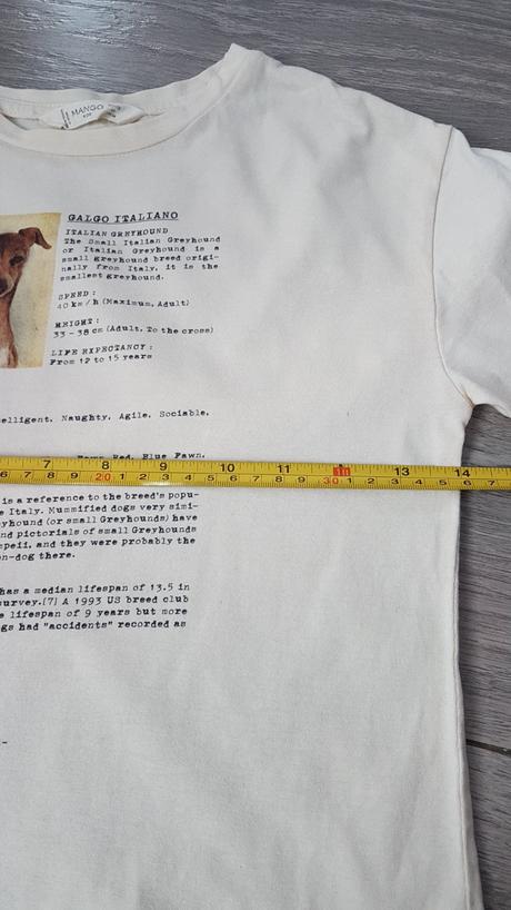 Mango tricko s napisom na chrbatiku, mango,110