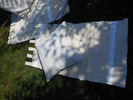 Závesy z tkaného plátna,