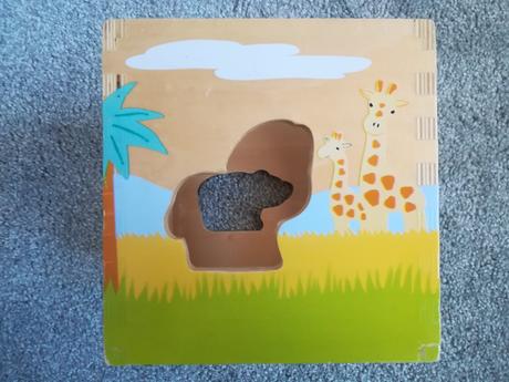 Drevená vkladacia kocka tchibo, 