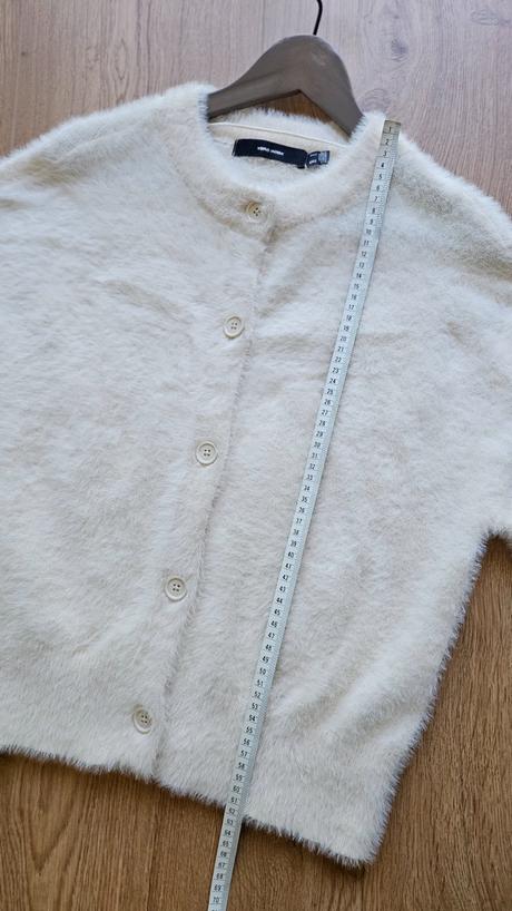 Smotanový chlpatý pulóvrik vero moda, vero moda,l