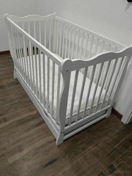 Detská postieľka s príslušenstvom, šírka (cm): 60,dĺžka (cm): 120