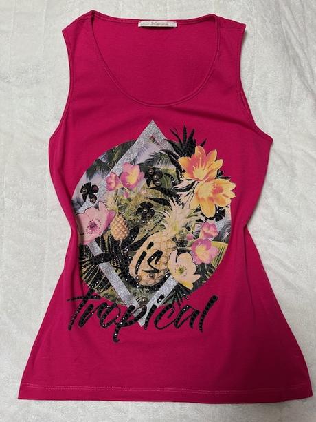 Krásne cyklámenové tielko zn. gaudi originál, gaudi,m