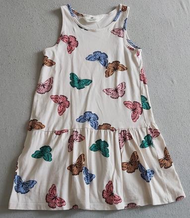 Šaty farebné motýle h&m 110/116, h&m,110