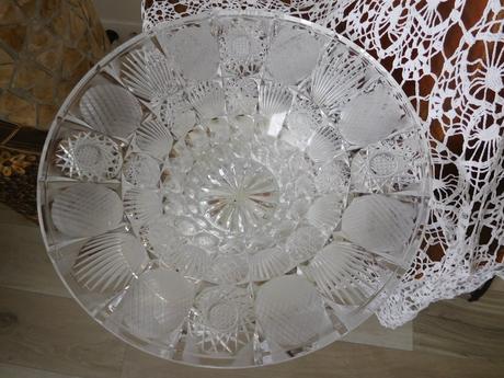 Veľká krištáľová misa bohémia-priemer-31 cm,, 