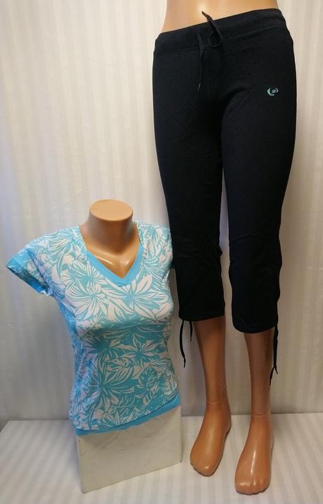 Elastická súprava top a trištvrťáky benter modro č, benter,m