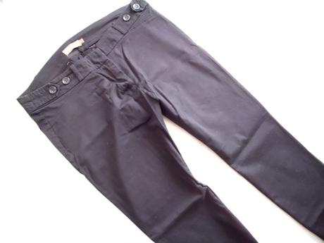 Čierne chino 7/8 nohavice, l